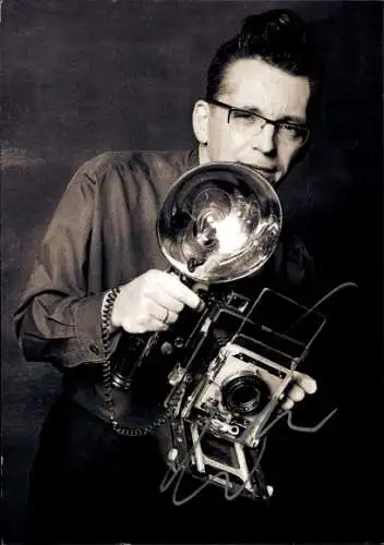 Ak Schauspieler und Sänger Götz Alsmann, Portrait, Autogramm