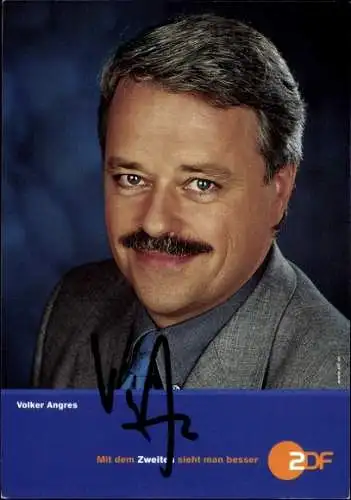 Ak Schauspieler Volker Angres, Portrait, ZDF, Autogramm