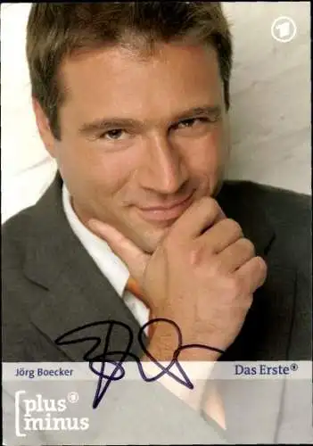 Ak Schauspieler Jörg Boecker, Portrait, plusminus, Autogramm
