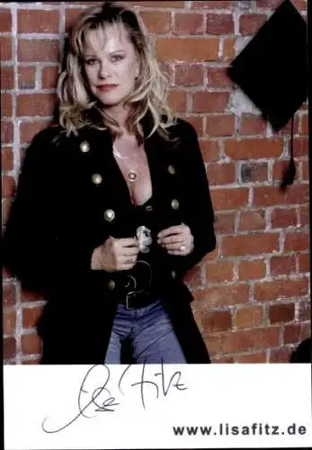 Ak Schauspielerin Lisa Fitz, Portrait, Autogramm
