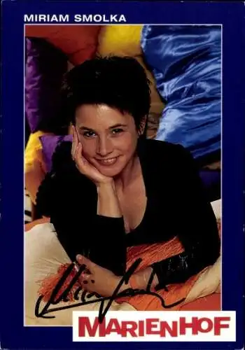 Ak Schauspielerin Miriam Smolka, Portrait, Autogramm, ARD, Serie Marienhof