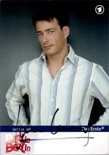 Ak Schauspieler Jan Sosniok, Portrait, Autogramm, ARD, Serie Berlin Berlin