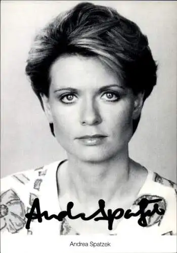 Ak Schauspielerin Andrea Spatzek, Portrait, Autogramm, ARD, Serie Lindenstraße, als Gabi Zenker