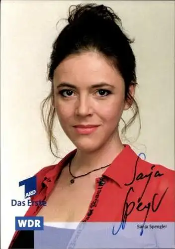 Ak Schauspielerin Sanja Spengler, Portrait, Autogramm, WDR, City Express