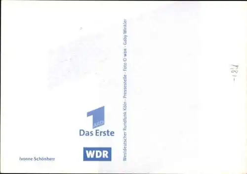 Ak Schauspielerin Ivonne Schönherr, Portrait, Autogramm, WDR