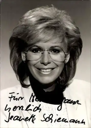 Ak Schauspielerin Jeanette Schiemann, Portrait, Autogramm