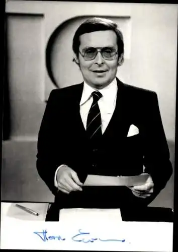 Ak Schauspieler Horst Schättle, Portrait, Autogramm, Nachrichtensprecher, ZDF