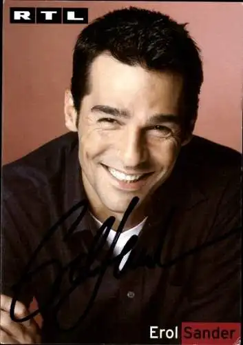 Ak Schauspieler Erol Sander, Portrait, Autogramm, RTL
