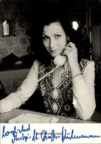 Ak Schauspielerin Antje Kühnemann, Portrait, Autogramm, Telefon