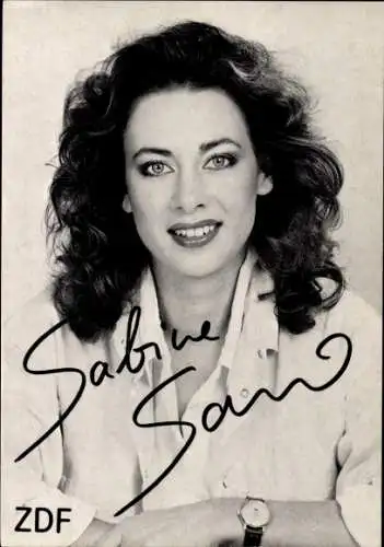 Ak Schauspielerin Sabine Sauer, Portrait, Autogramm, ZDF
