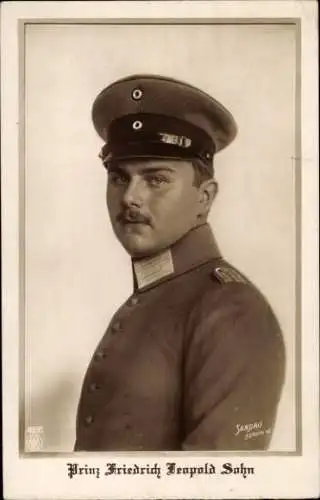 Ak Prinz Friedrich Leopold Sohn, Portrait in Uniform