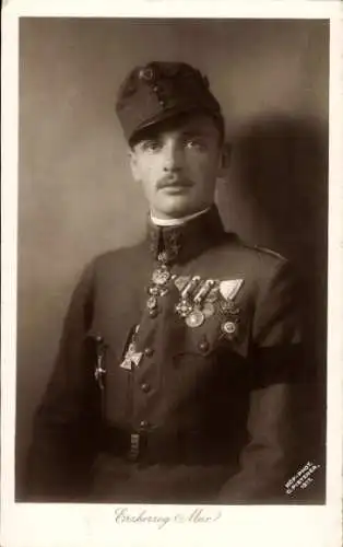 Ak Erzherzog Max, Portrait in Uniform, Orden, Abzeichen