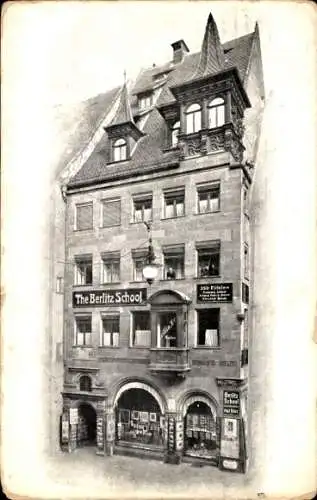 Ak Nürnberg in Mittelfranken, The Berlitz School of Languages, Königstraße 15 II