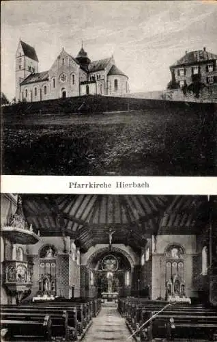 Ak Hierbach Dachsberg im Schwarzwald, Pfarrkirche, Innenansicht