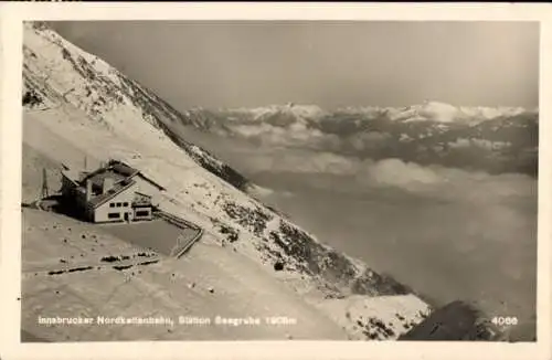 Foto Ak Innsbruck in Tirol, Innsbrucker Nordkettenbahn, Bahnhof Seegrube