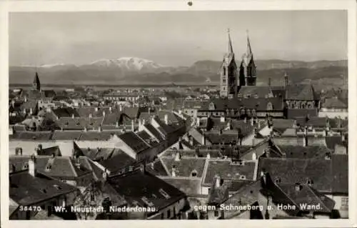 Ak Wiener Neustadt in Niederösterreich, Teilansicht, Schneeberg, Hohe Wand