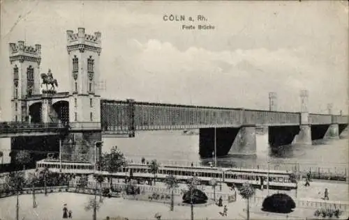 Ak Köln am Rhein, Feste Brücke