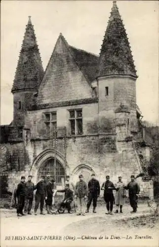 Ak Bethisy Saint Pierre Oise, Chateau de la Douy, Tourelles