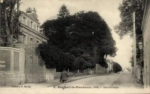 Ak Nanteuil le Haudouin Oise, Rue Gambetta