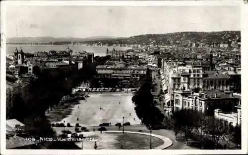 Ak Nice Nizza Alpes Maritimes, Gesamtansicht
