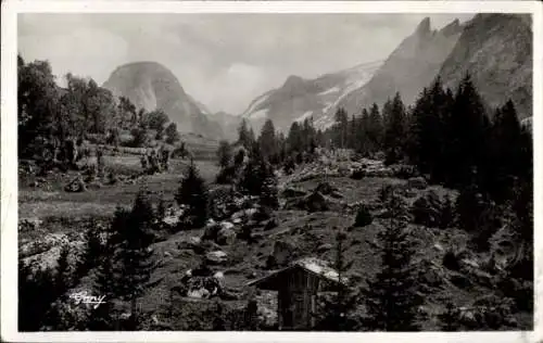 Ak Pralognan la Vanoise Savoie, Gesamtansicht, Col de la Vanoise