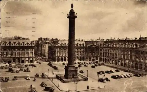 Ak Paris I, La Place Vendôme et colonne de la Grande Armee