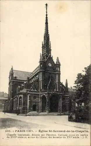 Ak Paris XVIII Montmartre, Eglise St-Bernard-de-la-Chapelle