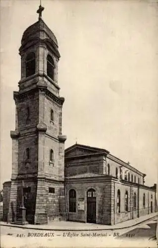 Ak Bordeaux Gironde, Kirche St. Martial