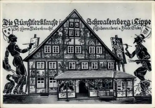 Ak Schwalenberg in Lippe, Künstlerklause, Wappen