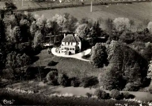 Ak Mattaincourt Vosges, Villa, Auberge D'Heucheloup, Luftbild