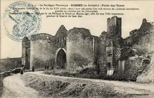Ak Domme Dordogne, Burgruine