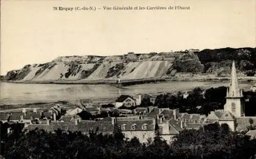Ak Erquy Côtes d’Armor, Vue générale, Carrières de l'Ouest
