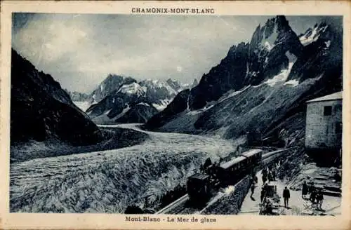 Ak Chamonix Mont Blanc Haute Savoie, Mer de Glace