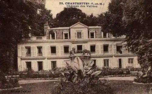 Ak Chartrettes Seine et Marne, Chateau des Vallees