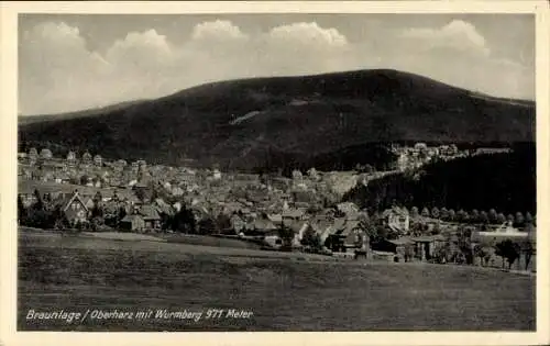 Ak Braunlage im Oberharz, Wurmberg, Panorama