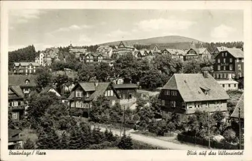 Ak Braunlage im Oberharz, Villenviertel