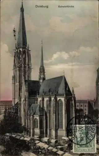 Ak Duisburg im Ruhrgebiet, Salvatorkirche