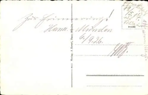 Ak Hann. Münden in Niedersachsen, Gesamtansicht, Weserlied