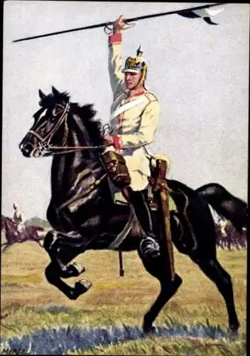 Künstler Ak Merté, Oskar, Kürassier-Regiment von Driesen 4