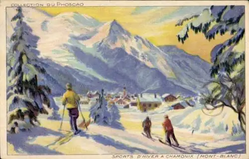Ak Chamonix Mont Blanc Haute Savoie, Wintersport, Phoscao Collection
