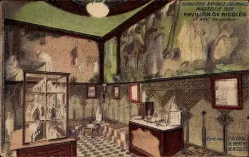 Litho-Nationalausstellung Marseille 1932, Ricoles-Pavillon, Ricqles Mint Alcohol