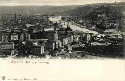 Ak Würzburg am Main Unterfranken, Blick vom Steinberg