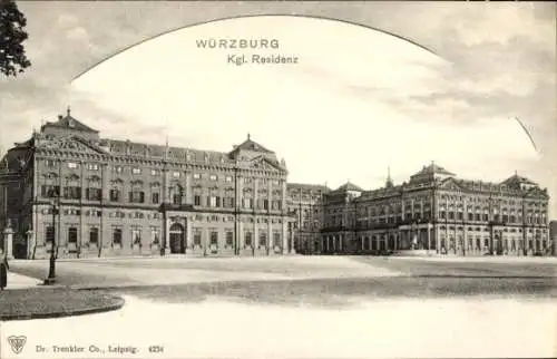 Ak Würzburg am Main Unterfranken, königliche Residenz