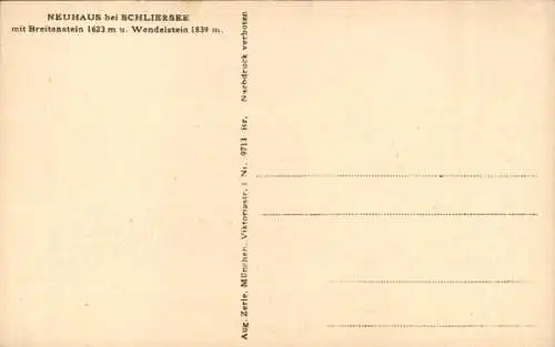 Ak Neuhaus Schliersee in Oberbayern, Panorama, Breitenstein, Wendelstein, Gebäude