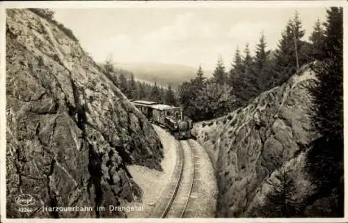 Ak Hasserode Wernigerode im Harz, Drengetal, Drängetal, Harzauerbahn