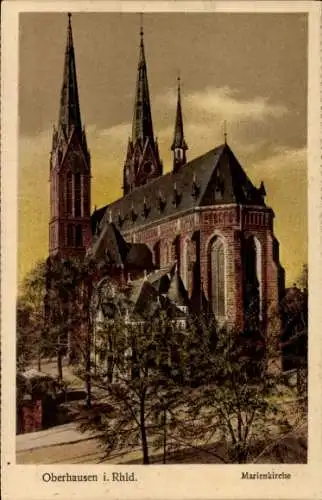 Ak Oberhausen im Ruhrgebiet, Marienkirche