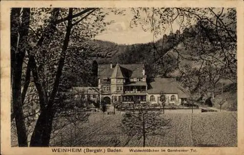 Ak Weinheim an der Bergstraße Baden, Waldschlösschen im Gorxheimer Tal
