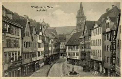 Ak Wertheim im Main Tauber Kreis, Marktplatz