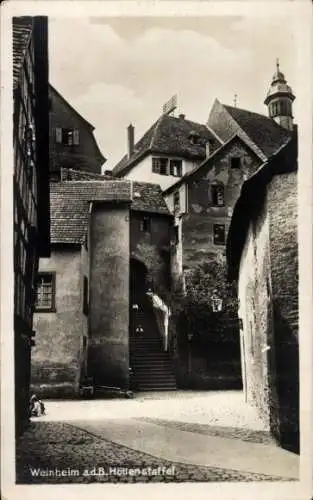 Ak Weinheim an der Bergstraße Baden, Höllenstaffel