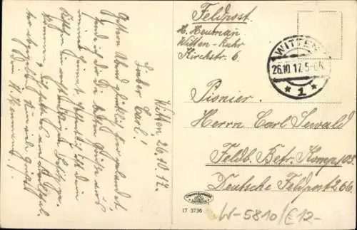 Ak Witten an der Ruhr, Restaurant Hohenstein